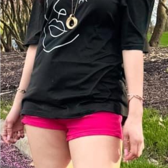 Pink Denim Shortts - Picture 3 of 5